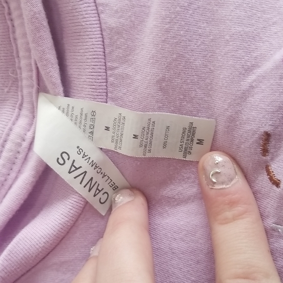 Clammy Heart Bee and Lavender Embroidered Crop Top - Picture 6 of 6